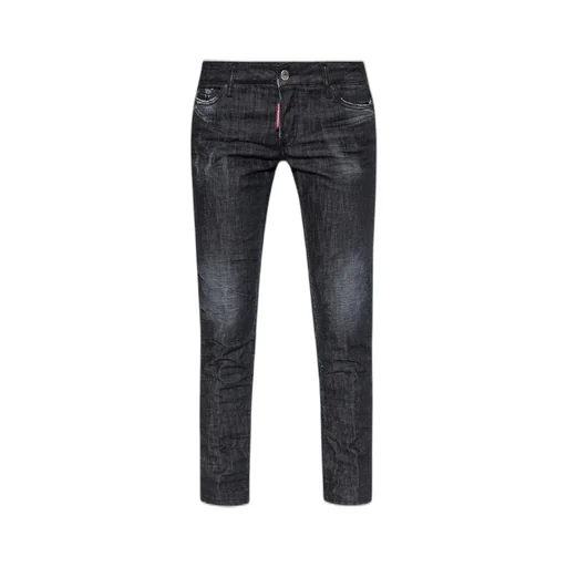 Straight-Leg Distressed Jeans