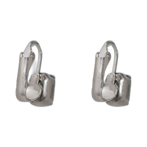Ibra Embellished Logo-Engraved Clip Earrings