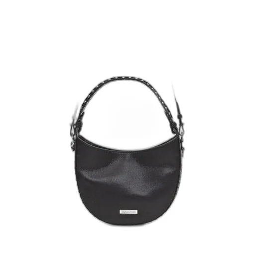 Stud-Embellished Handle Zipped Tote Bag