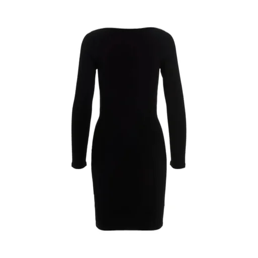 Long-Sleeved Sweetheart Neck Mini Dress