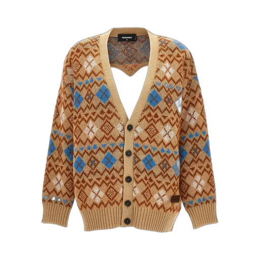 Heart Vintage Shetland Knitted Cardigan