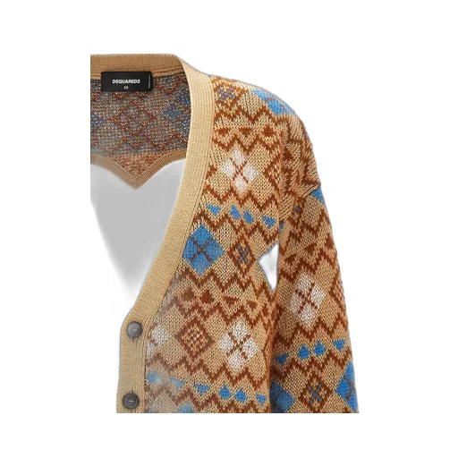 Heart Vintage Shetland Knitted Cardigan