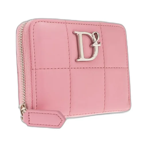 Logo Plaque Zip-Around Quilted Wallet