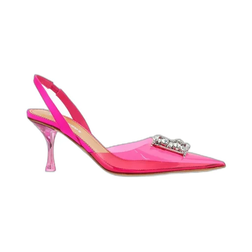 Logo Embellished Pointed Toe Pumps