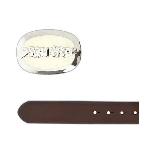 Logo Plaque Buckled Belt