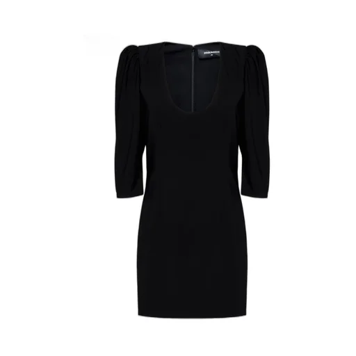Puff-Sleeved Mini Dress