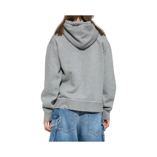 Slogan-Printed Drawstring Hoodie