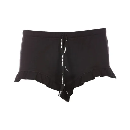 Bow Detailed Ribbed Knit Shorts