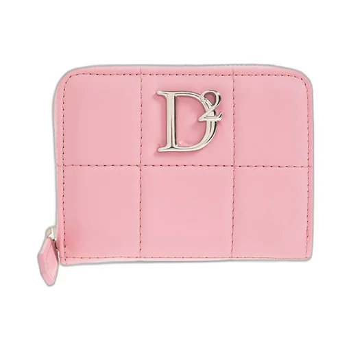 Logo Plaque Zip-Around Quilted Wallet