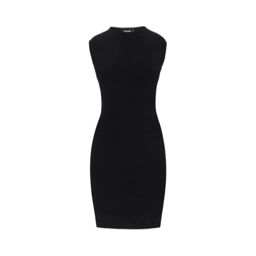 Open-Back Crewneck Mini Dress