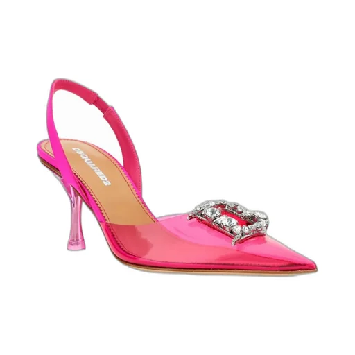 Logo Embellished Pointed Toe Pumps