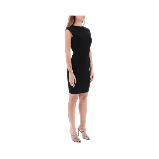 Open-Back Crewneck Mini Dress
