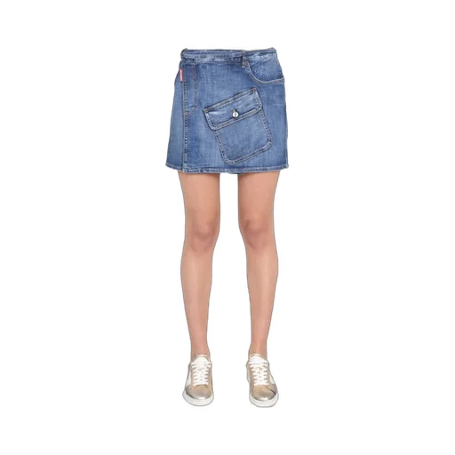 Pocket-Detailed Denim Skirt