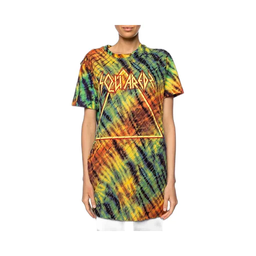 Logo Printed Crewneck Long T-Shirt