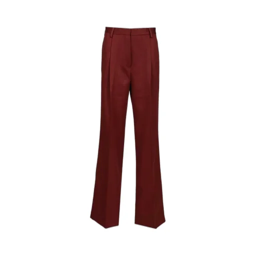 Straight-Leg Pleated Trousers