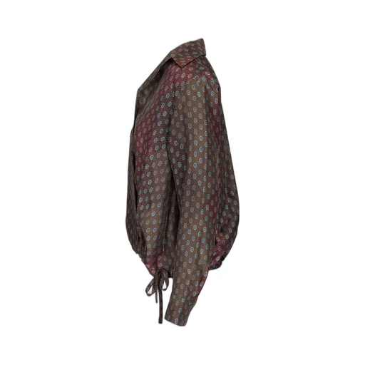 Drawstring Printed Shirt