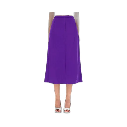 Pleat Detailed Midi Skirt