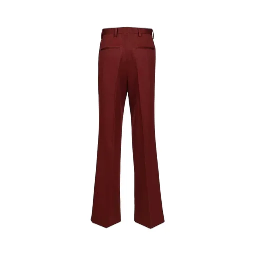 Straight-Leg Pleated Trousers