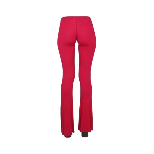 Ribbed-Knit Flared Trousers