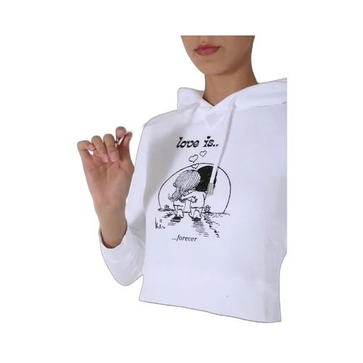 Graphic Print Cropped Hoodie