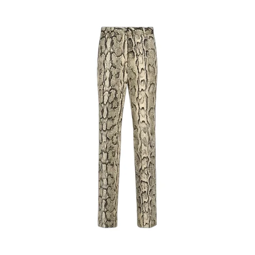 Printed High-Rise Trousers
