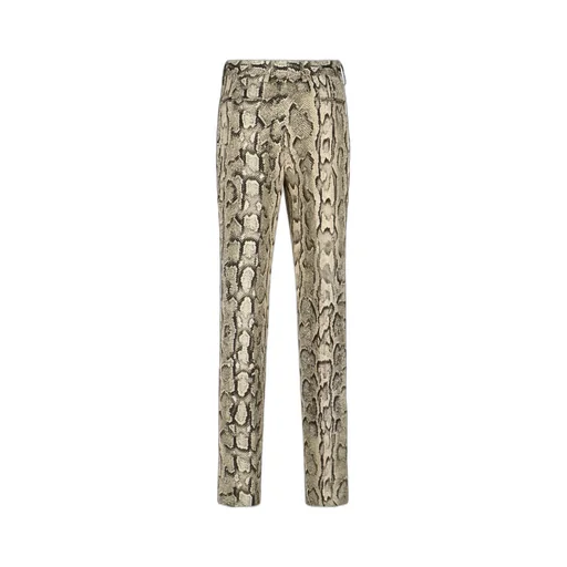 Printed High-Rise Trousers