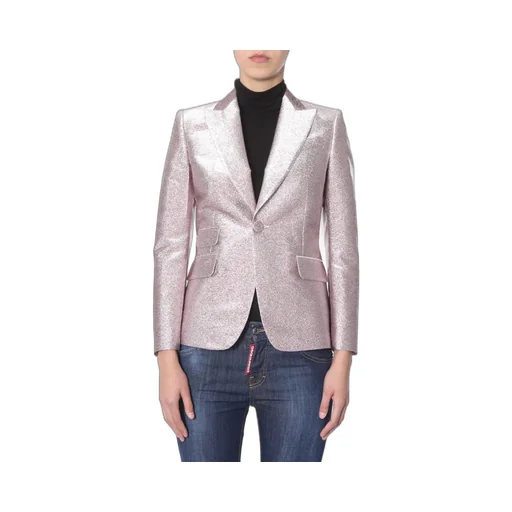Glitter Detail Single Breasted Blazer
