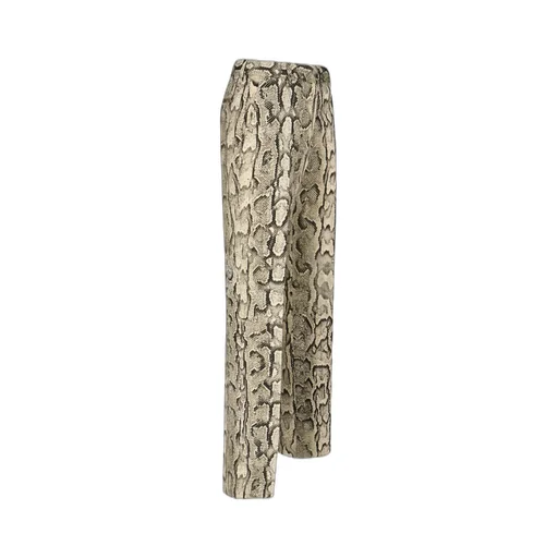 Printed High-Rise Trousers