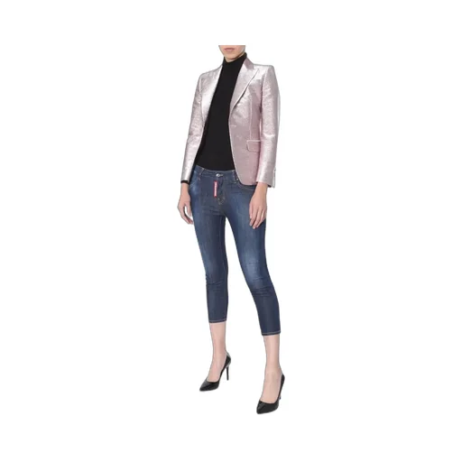 Glitter Detail Single Breasted Blazer