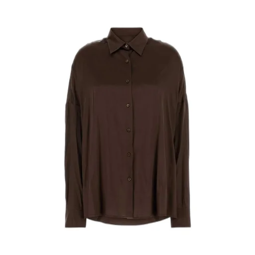 Long-Sleeved Satin Blouse