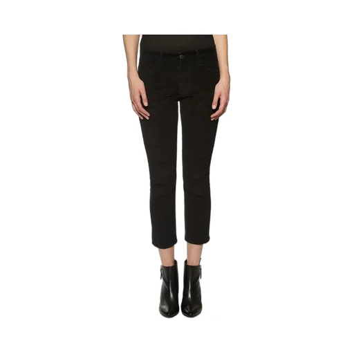 Logo Patch Cropped Jeans
