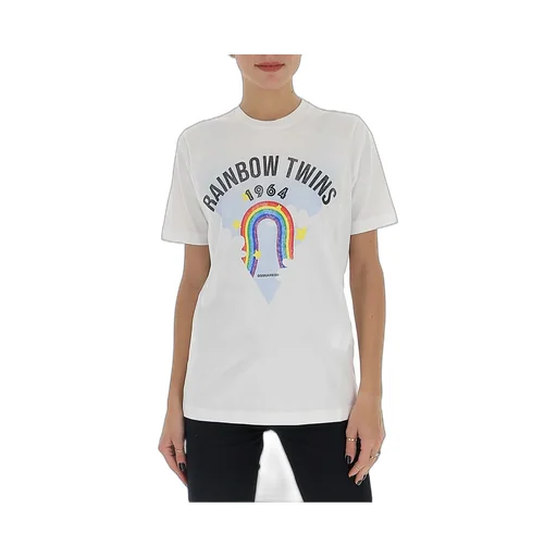 Rainbow Twins Print T-Shirt