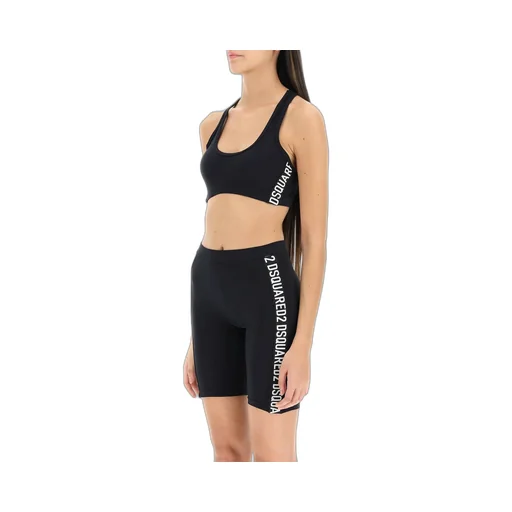 Logo Detailed Cropped Sports Bra