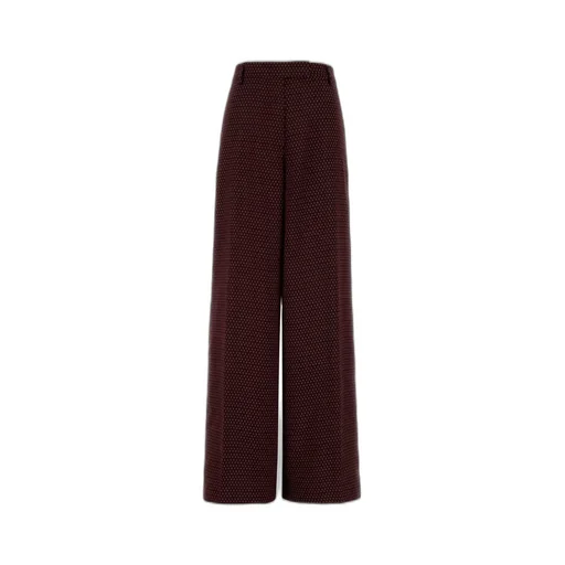 Dot Printed Straight-Leg Trousers