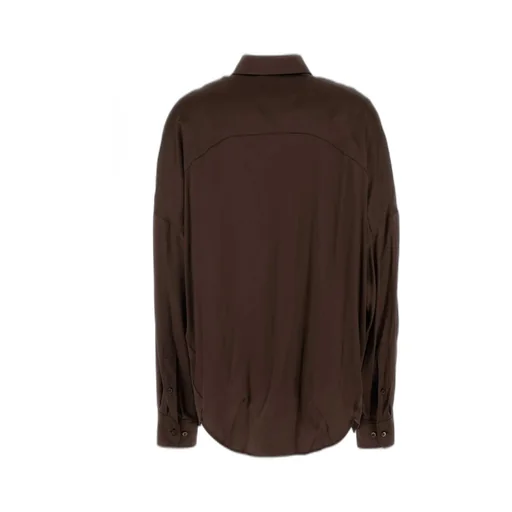 Long-Sleeved Satin Blouse