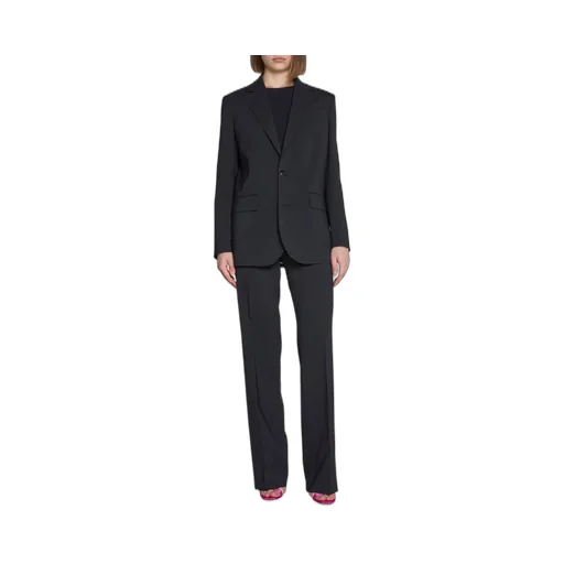 Single-Breasted Wide-Leg Suit