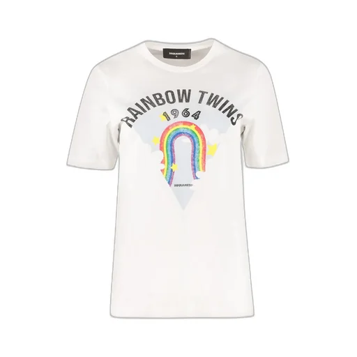 Rainbow Twins Print T-Shirt