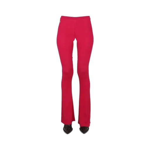 Ribbed-Knit Flared Trousers