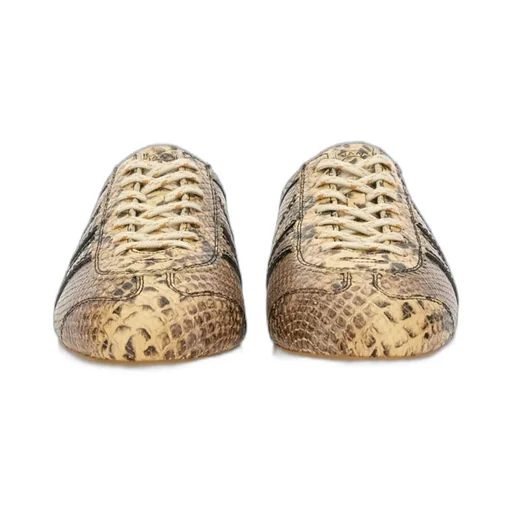 Embossed Lace-Up Sneakers