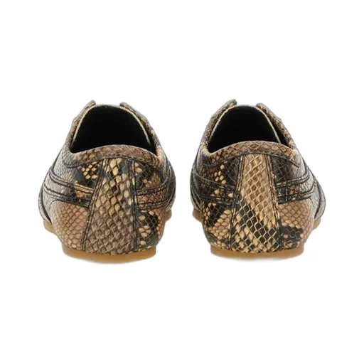 Embossed Lace-Up Sneakers