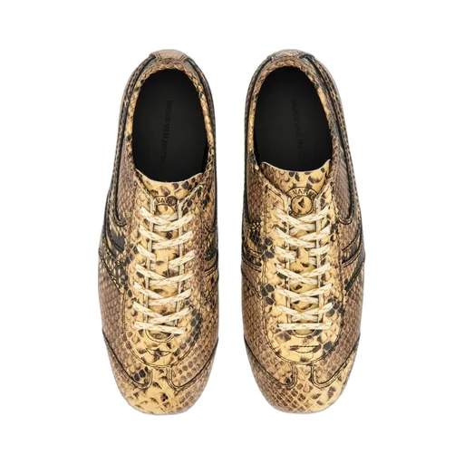 Embossed Lace-Up Sneakers