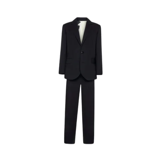 Single-Breasted Wide-Leg Suit