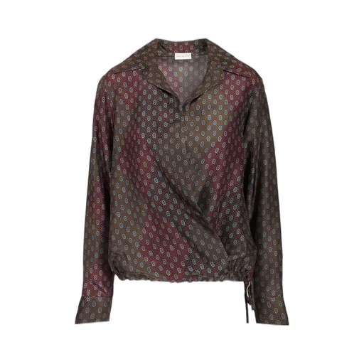Drawstring Printed Shirt