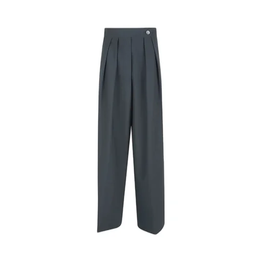 Pleat Wide-Leg Pants