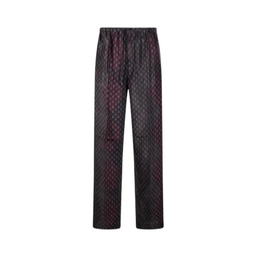 Straight-Leg Satin Trousers