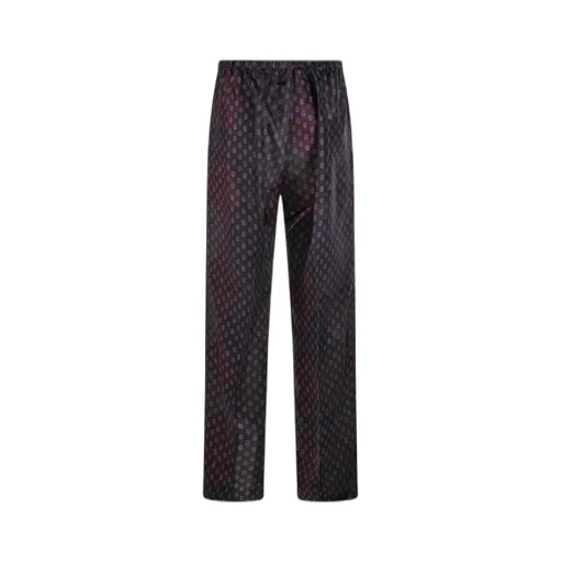 Straight-Leg Satin Trousers
