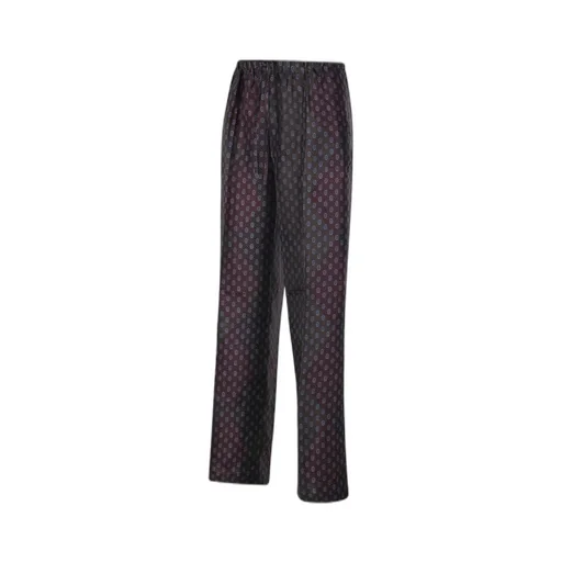 Straight-Leg Satin Trousers