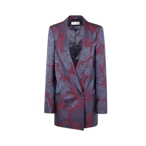 Floral Printed Double-Breasted Blazer