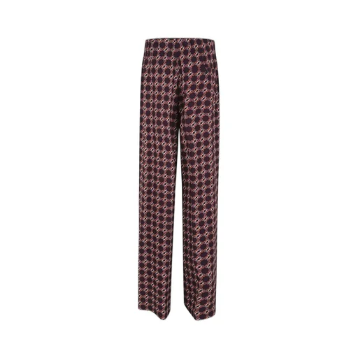 Patterned Wide-Leg Pants