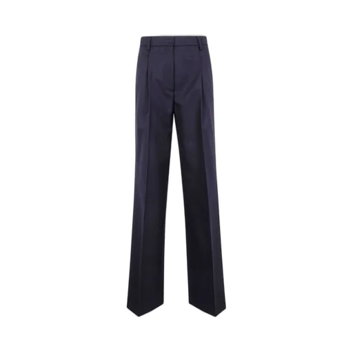 Pleated Straight-Leg Pants